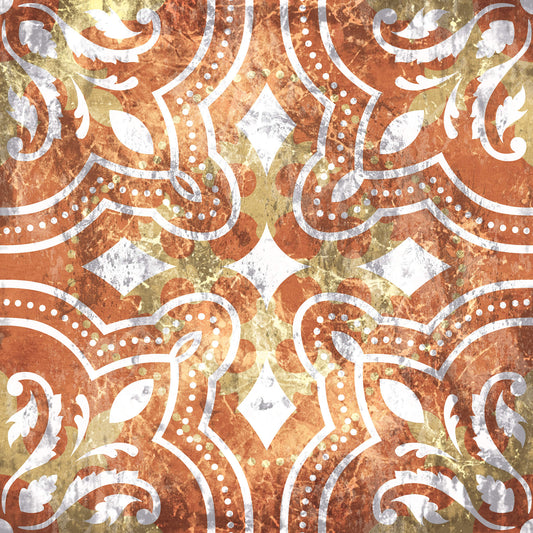 Leinwandbild Geometrisch Orange Gelb Grau 50x50 DD123307 Keilrahmenbild Wandbild