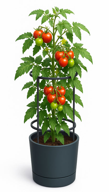 Pflanzkübel m. Rankhilfe Anzucht Tomatentopf Pflanz Kübel Blumentopf Pflanzgefäß