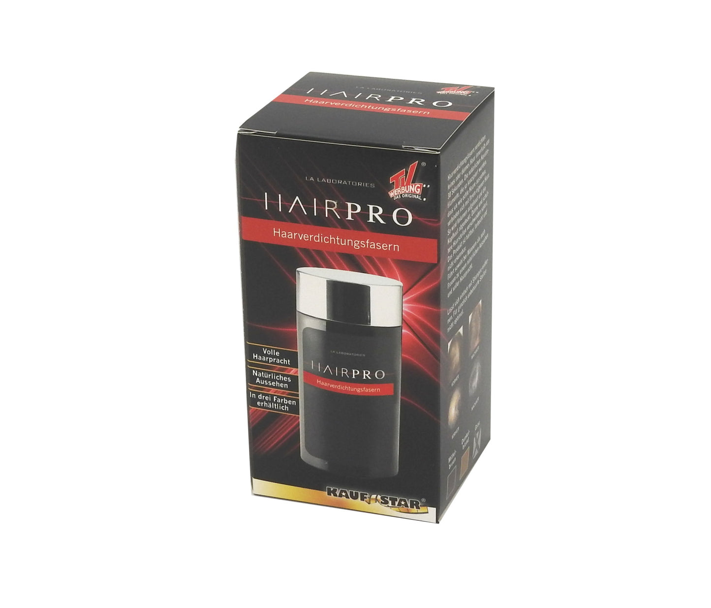 2x LALABS Hairpro Schütthaar Haarverdichter Streuhaare Pulver Haarfasern GRAU