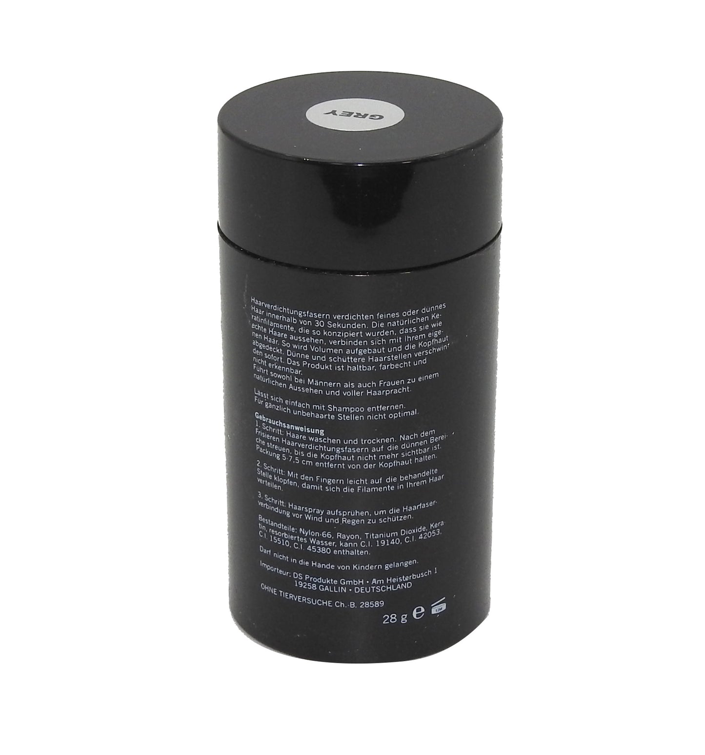 2x LALABS Hairpro Schütthaar Haarverdichter Streuhaare Pulver Haarfasern GRAU