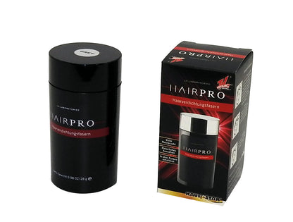 2x LALABS Hairpro Schütthaar Haarverdichter Streuhaare Pulver Haarfasern GRAU