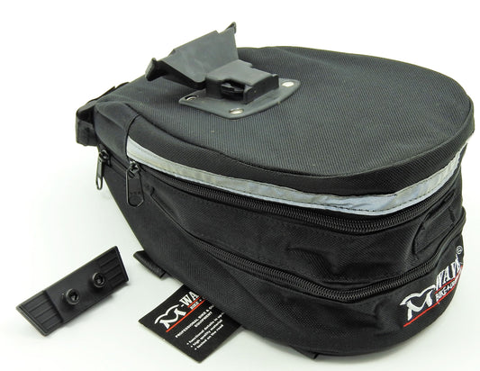 M-Wave Sattel Und Gepäckträgertasche mit CLIP-ON Halter Rücklichthalter