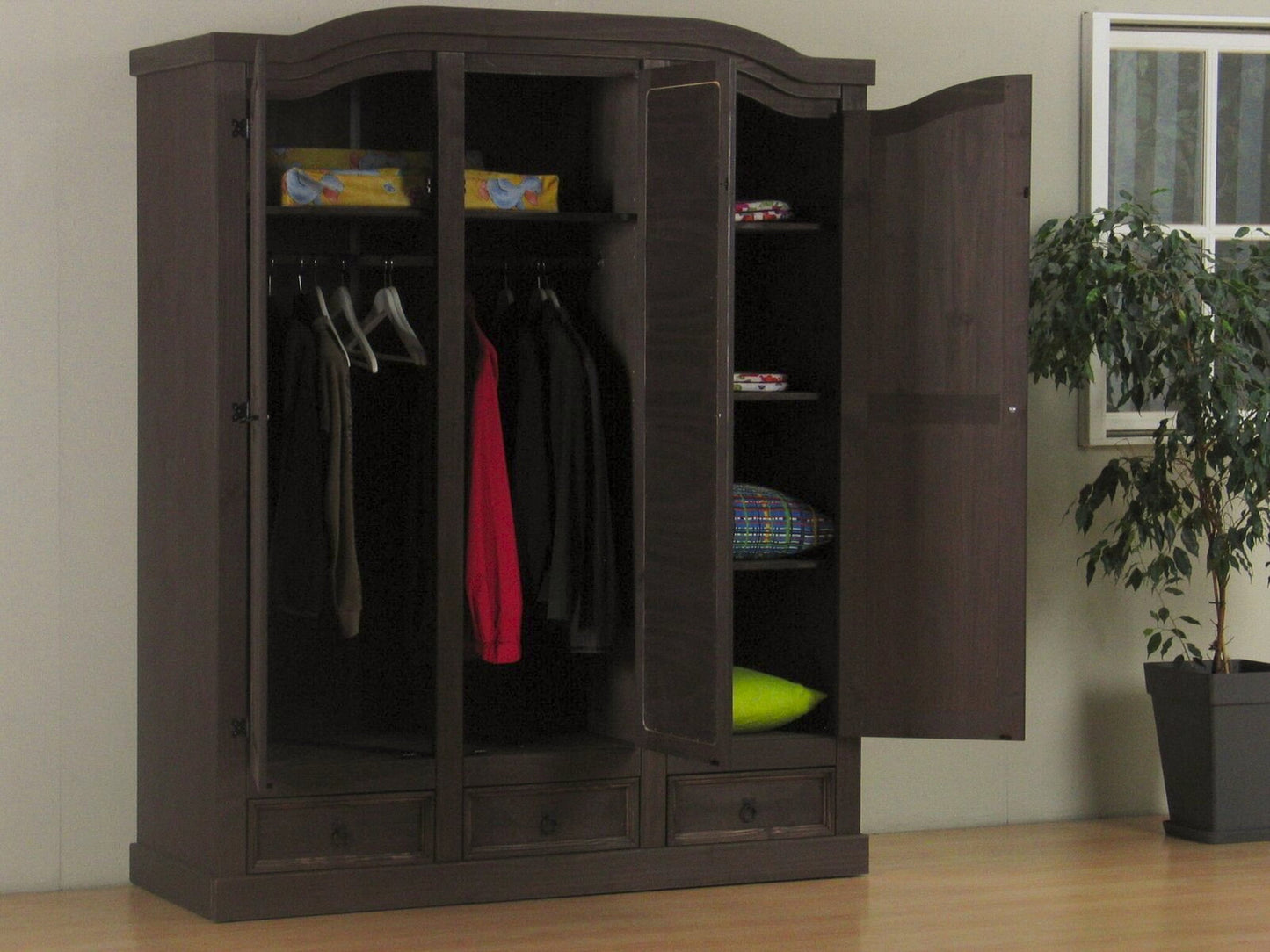 3-türiger Kiefer Kleiderschrank New Mexico kolonial