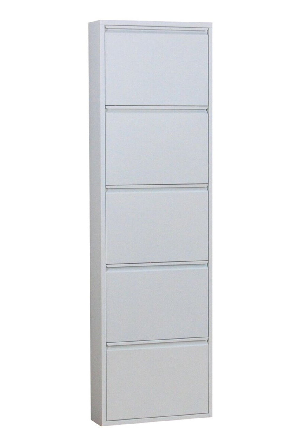 Schuhschrank Pisa New 5 Klappen Metall Schuhkipper Schuh Regal Ablage Schrank