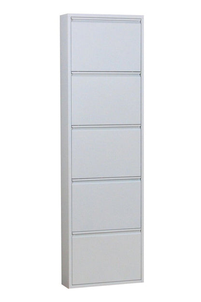 Schuhschrank Pisa New 5 Klappen Metall Schuhkipper Schuh Regal Ablage Schrank