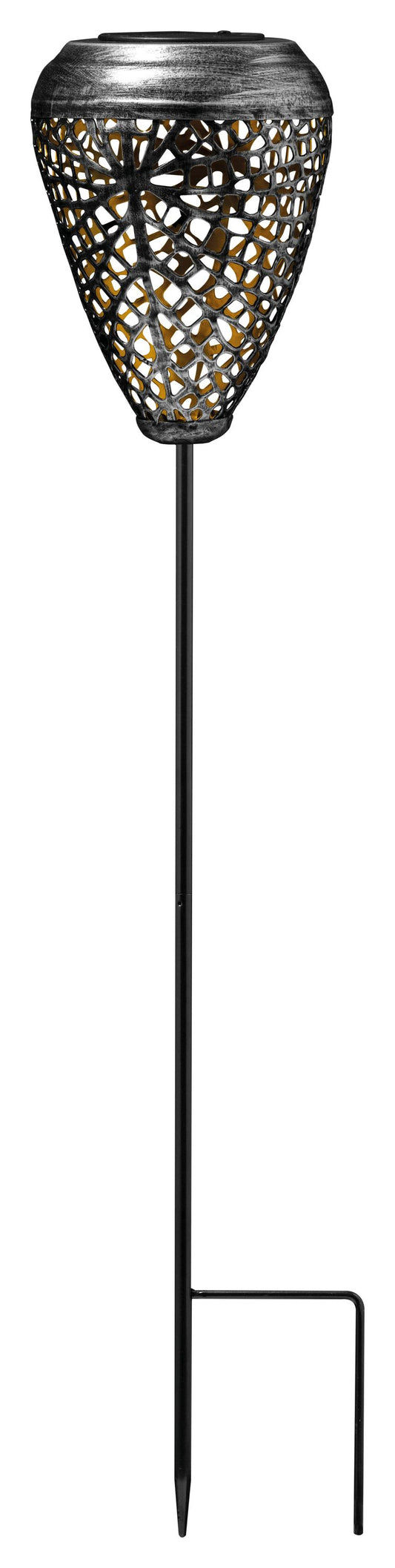 LED Metall Solar Gartenstecker 87cm Laterne warmweiß Solarlampe Garten Lampe