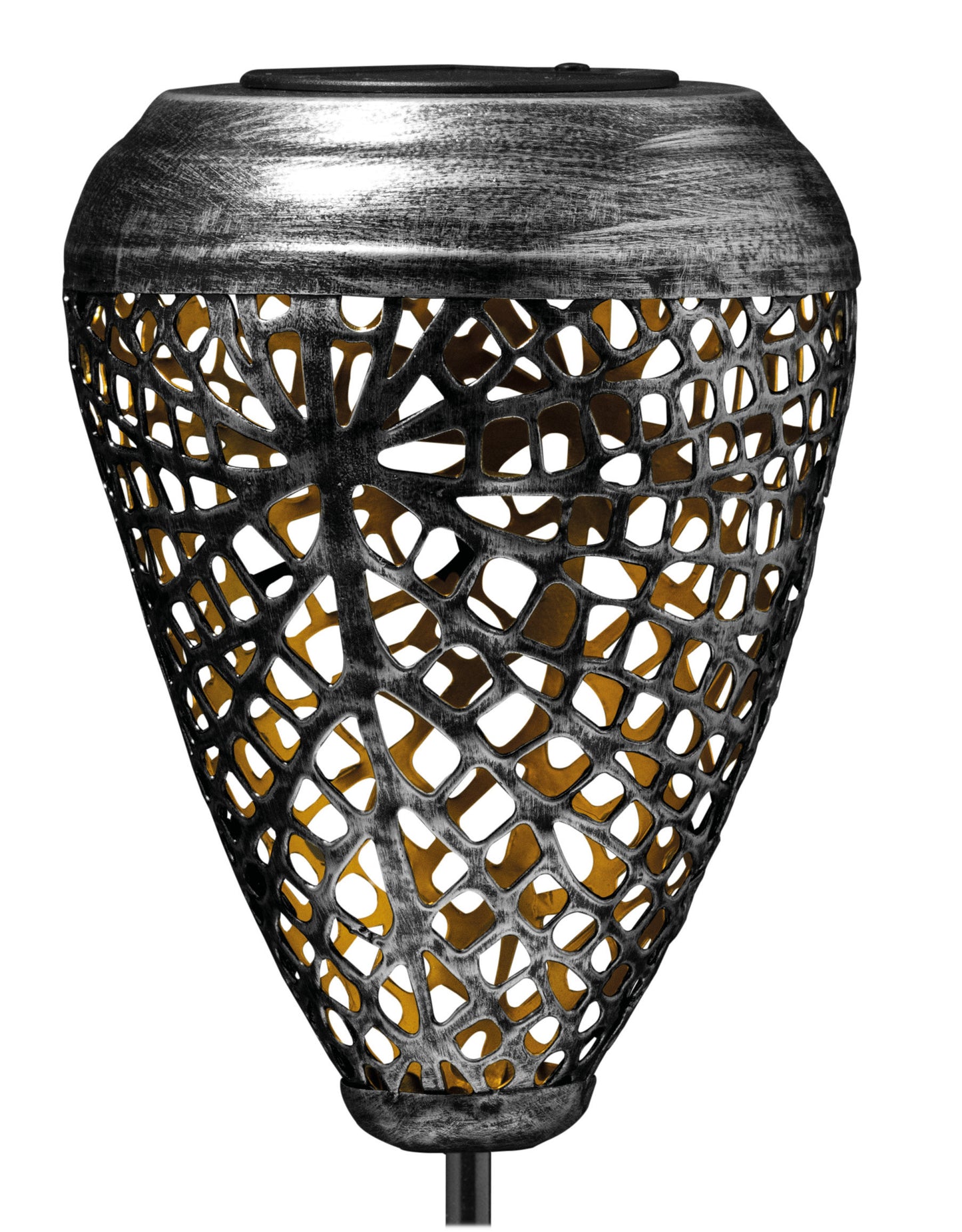 LED Metall Solar Gartenstecker 87cm Laterne warmweiß Solarlampe Garten Lampe