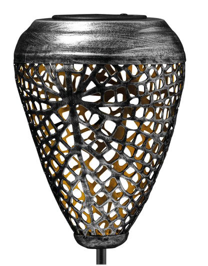 LED Metall Solar Gartenstecker 87cm Laterne warmweiß Solarlampe Garten Lampe