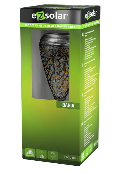 LED Metall Solar Gartenstecker 87cm Laterne warmweiß Solarlampe Garten Lampe