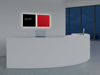 Sigel GL400 Glas Magnetboard LED Beleuchtung 48x48 Magnettafel Board schwarz