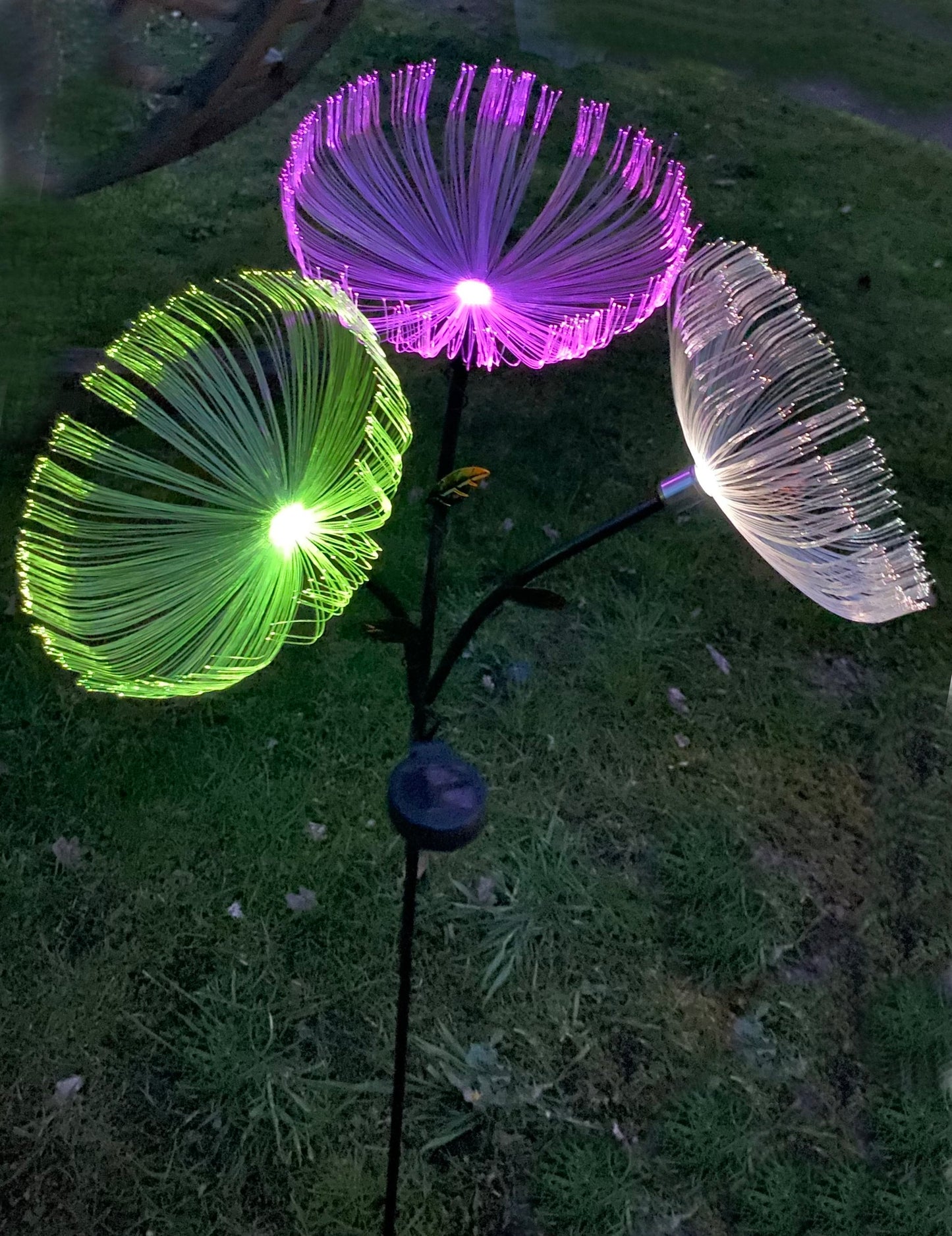 LED Solar Gartenstecker 98cm Löwenzahn farbwechsel Solarlampe Garten Lampe