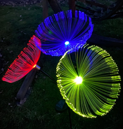 LED Solar Gartenstecker 98cm Löwenzahn farbwechsel Solarlampe Garten Lampe