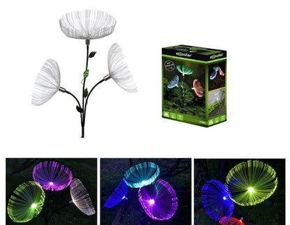 LED Solar Gartenstecker 98cm Löwenzahn farbwechsel Solarlampe Garten Lampe