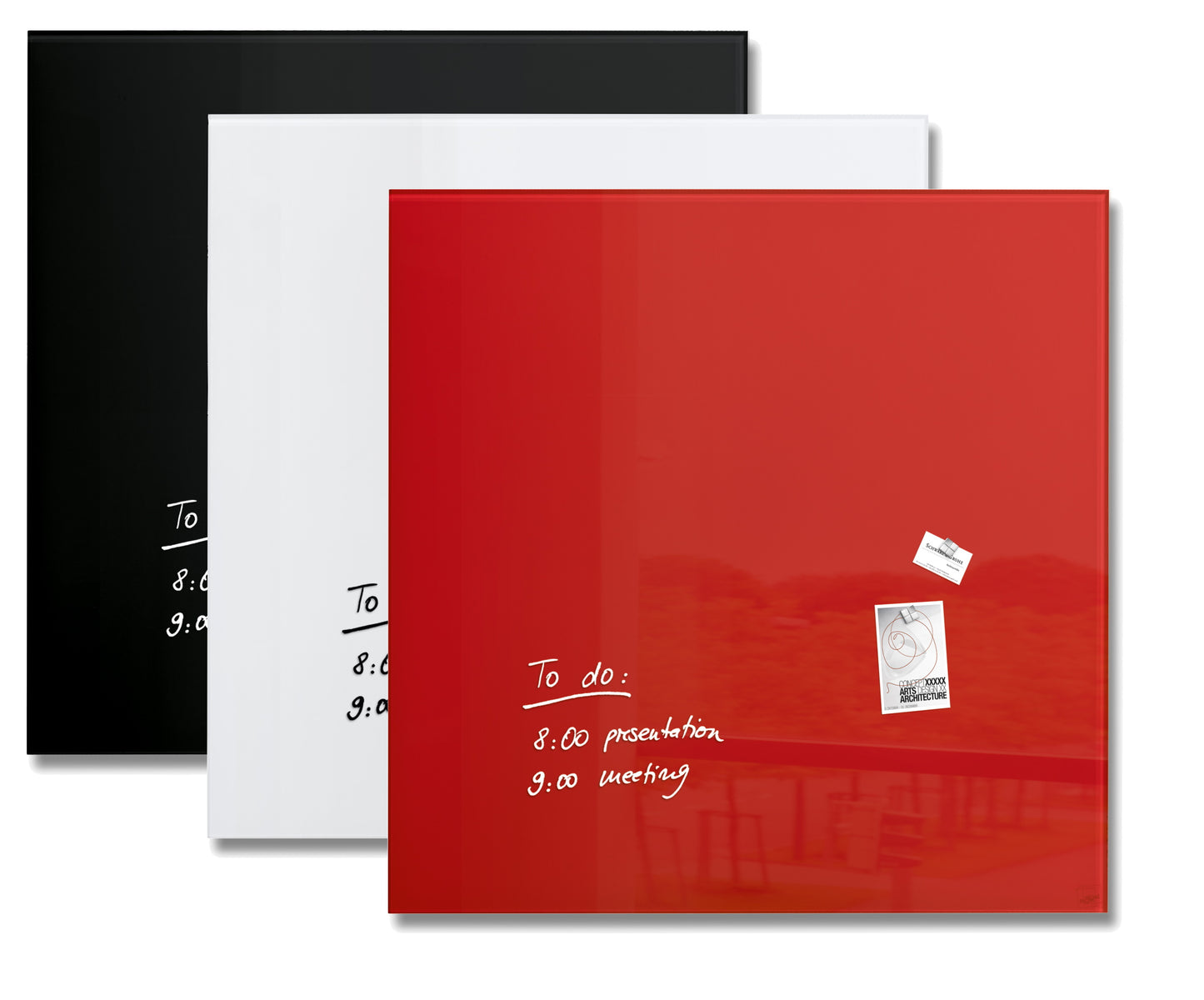 Sigel Glas Magnetboard Artverum 100x100 cm Magnet Tafel Whiteboard Memo Board