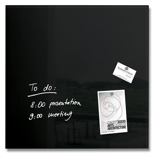 Sigel Glas Magnettafel GL110 48x48 Board Magnetwand Pinnwand Memoboard schwarz