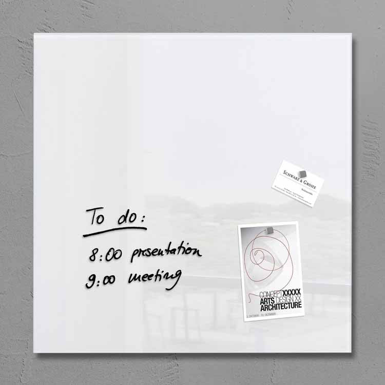 Sigel Glas Magnettafel GL110 48x48 Board Magnetwand Pinnwand Memoboard schwarz