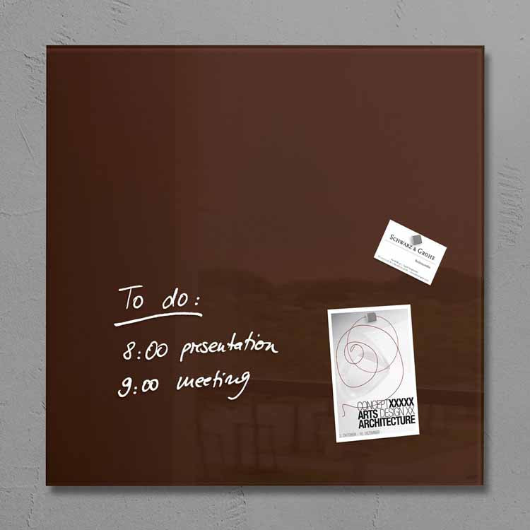 Sigel Glas Magnettafel GL110 48x48 Board Magnetwand Pinnwand Memoboard schwarz