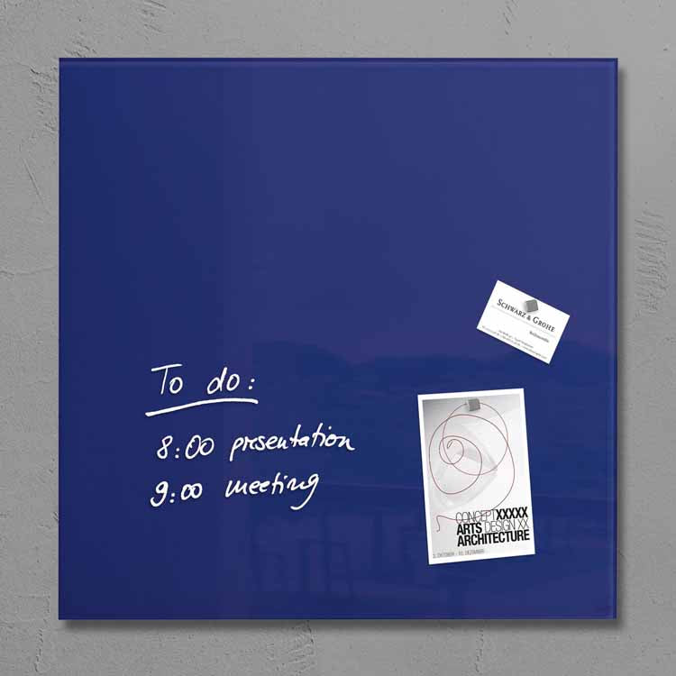 Sigel Glas Magnettafel GL110 48x48 Board Magnetwand Pinnwand Memoboard schwarz