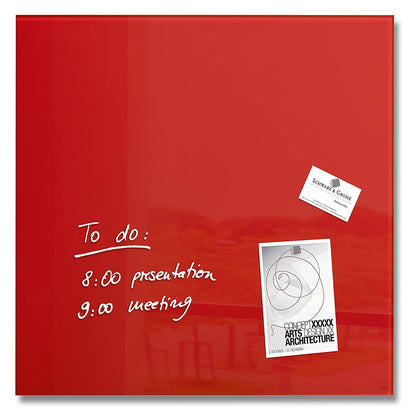 Sigel 48x48 Glas Magnetboard GL114 Pinnwand Magnettafel Magnetwand Tafel rot