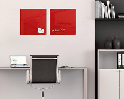 Sigel 48x48 Glas Magnetboard GL114 Pinnwand Magnettafel Magnetwand Tafel rot
