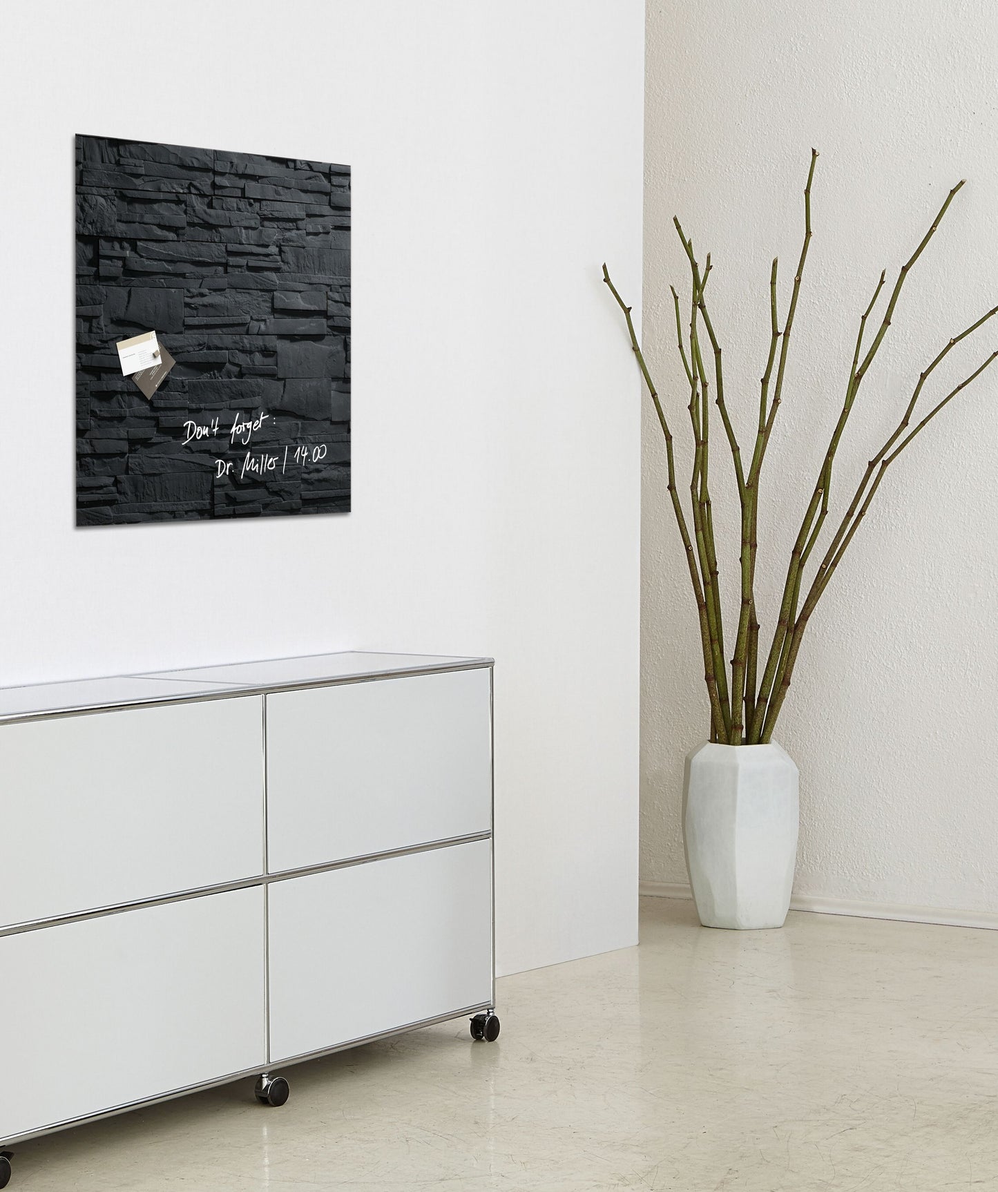 SIGEL GL169 Glas Magnetboard 48x48 cm Schiefer Stone Magnettafel Artverum Tafel