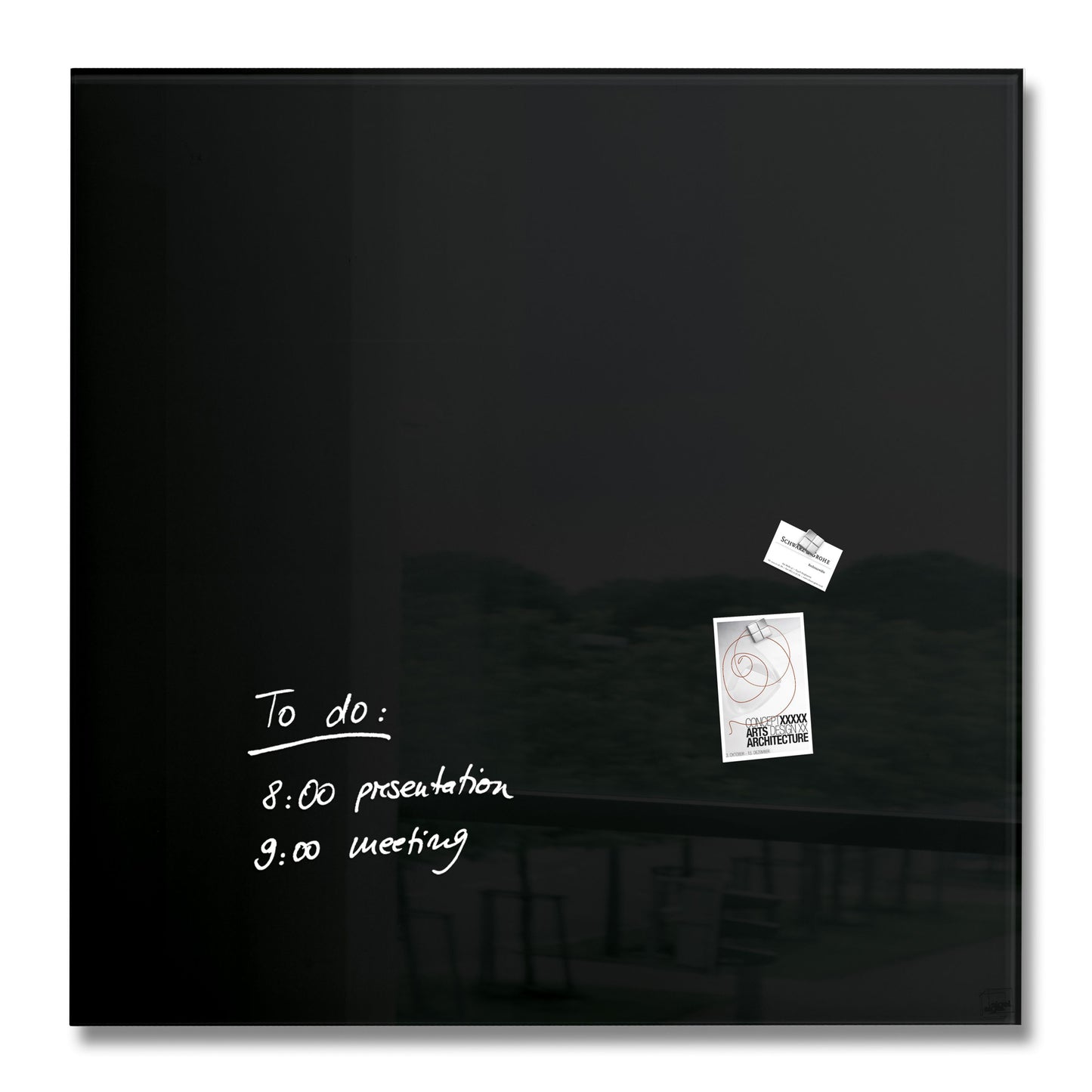 Sigel Glas Magnetboard Artverum 100x100 cm Magnet Tafel Whiteboard Memo Board