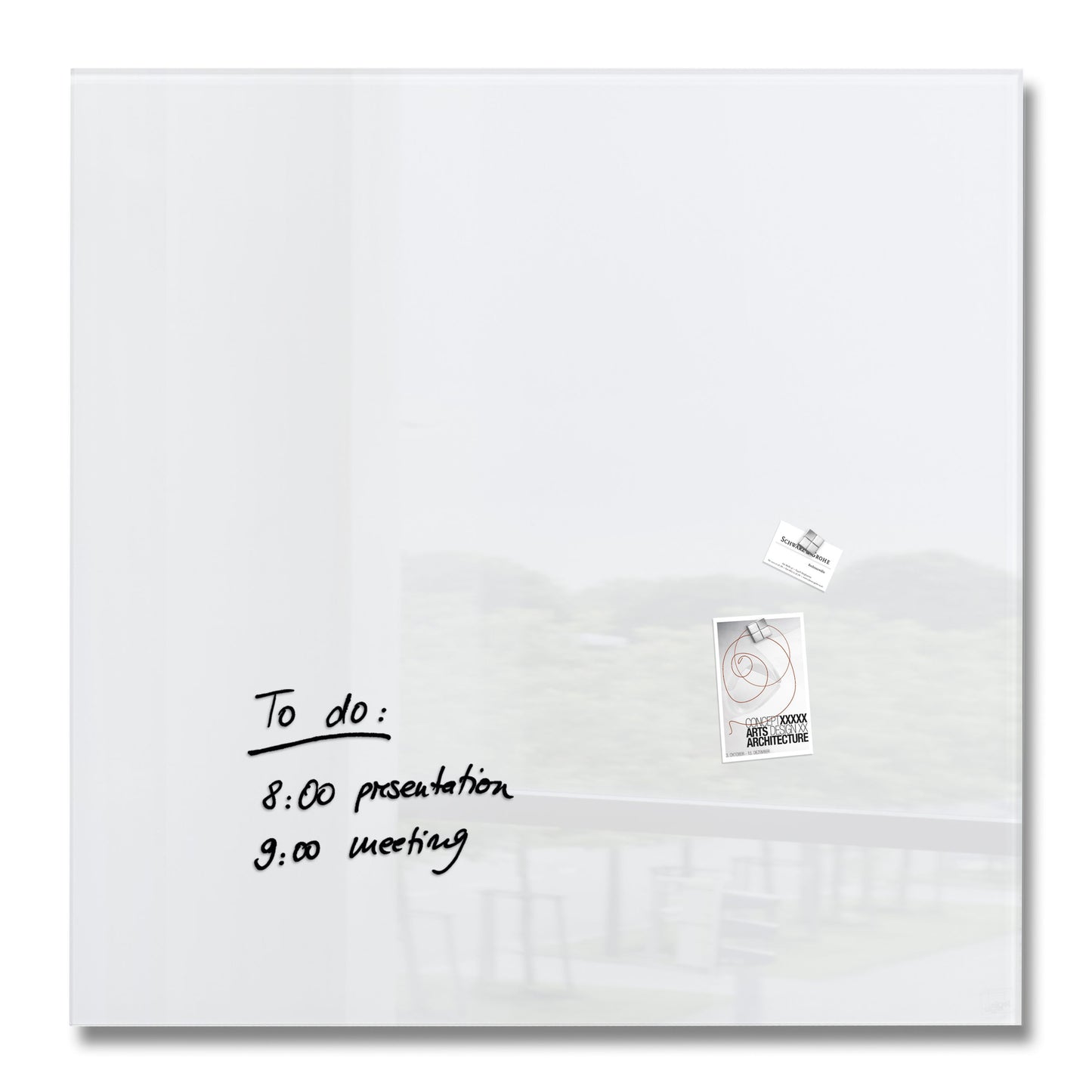 Sigel Glas Magnetboard Artverum 100x100 cm Magnet Tafel Whiteboard Memo Board