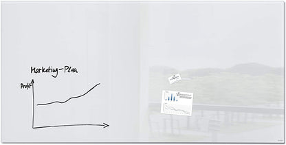 Sigel GL225 Glas Whiteboard Artverum super-weiß 200x100 cm Magnettafel Board