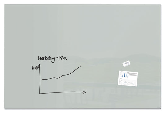 SIGEL GL231 Glas Whiteboard Artverum grau 180x120 cm Magnetboard Magnettafel
