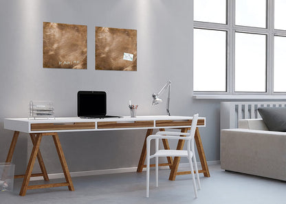 Sigel Glas Magnetboard Artverum GL262 48x48 Glasboard Magnet Tafel bronze