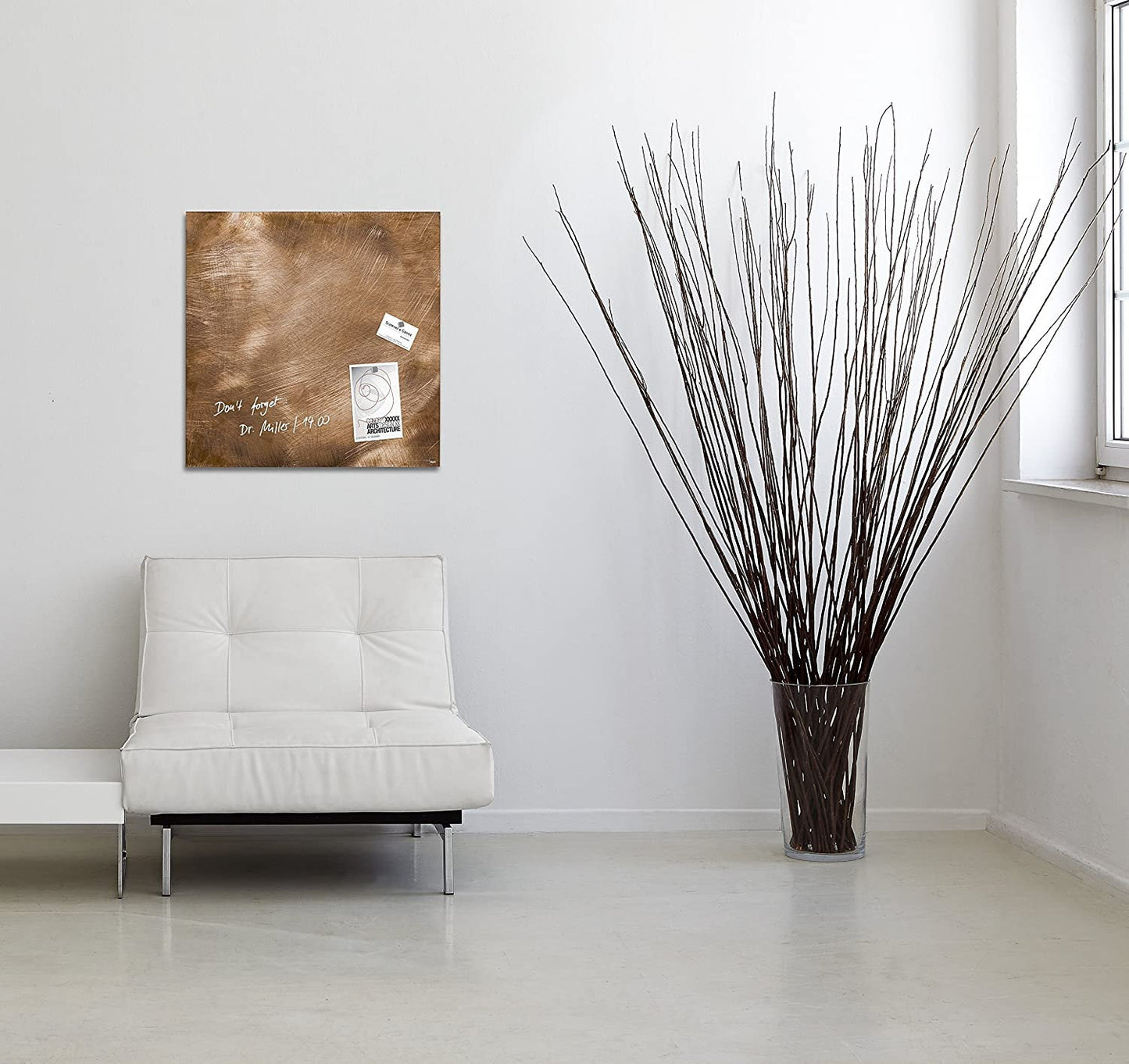 Sigel Glas Magnetboard Artverum GL262 48x48 Glasboard Magnet Tafel bronze