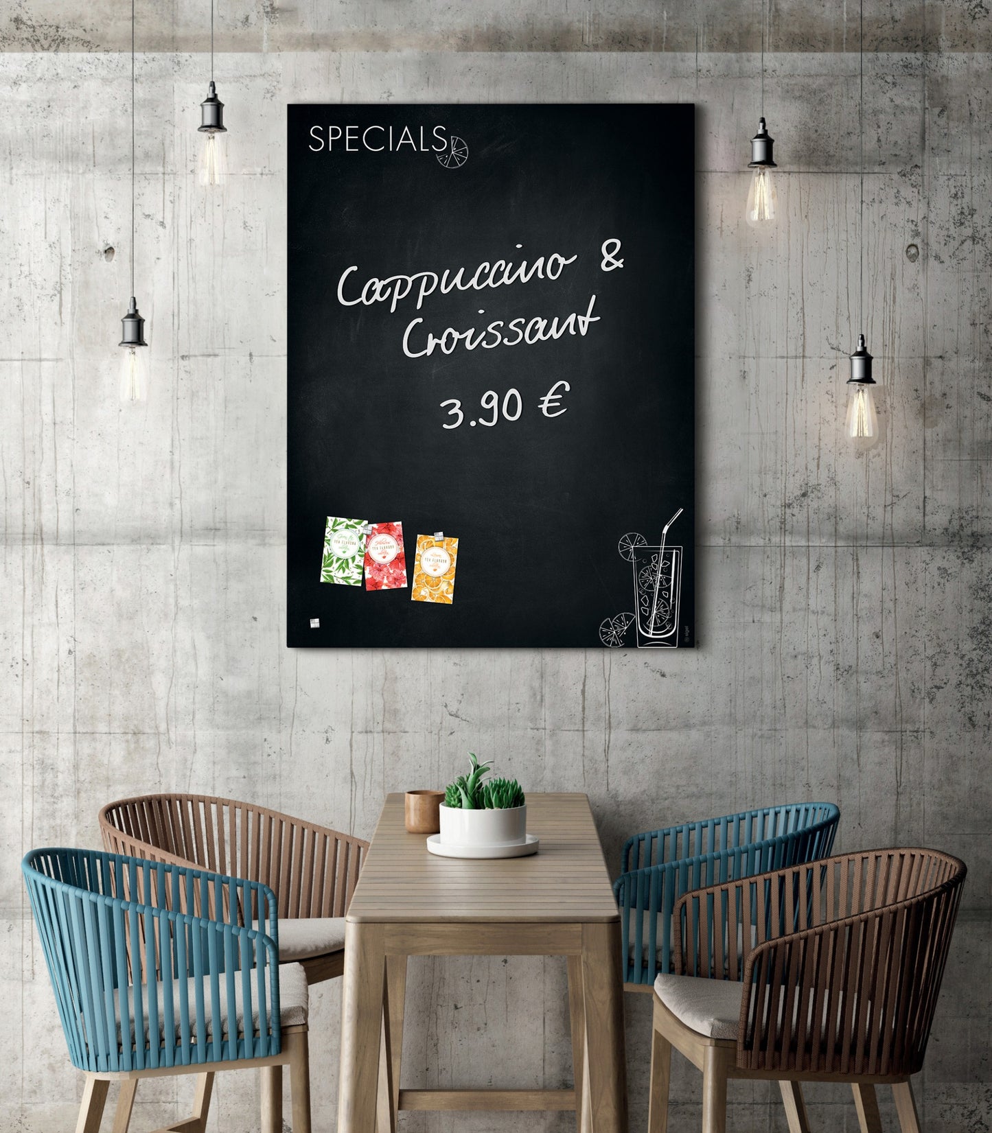 Sigel GL276 Glas Magnettafel Artverum 90x120 schwarz weiß Magnetboard Glasboard