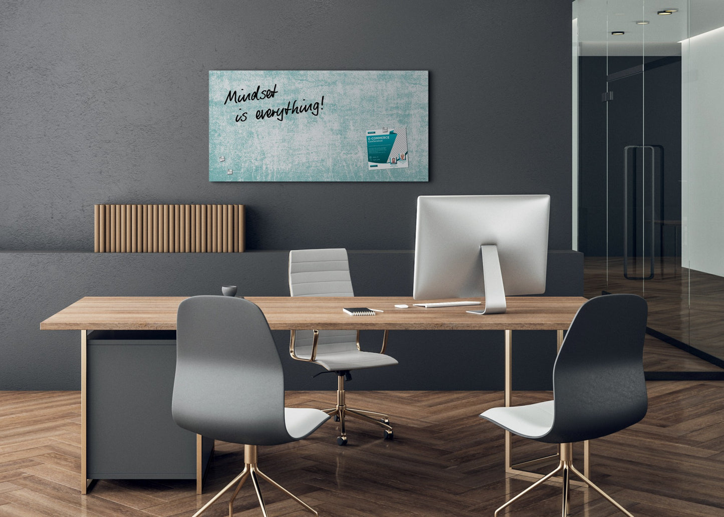 Sigel GL287 Glas Magnettafel Artverum Turquoise Wall 91x46 türkis Magnetboard