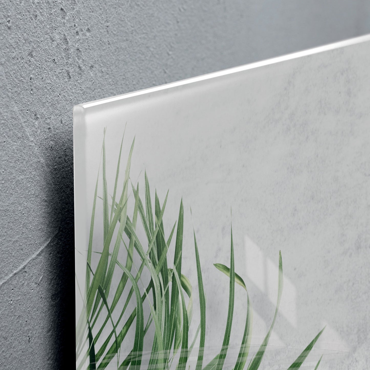 Sigel GL298 Glas Magnettafel Artverum Botanic 130x55 grau grün Magnetboard Tafel