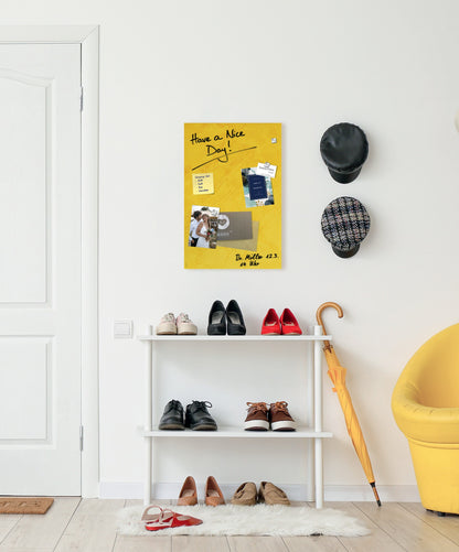 Sigel GL393 Glas Magnettafel Artverum Yellow 60x40cm gelb Magnetboard Tafel Memo