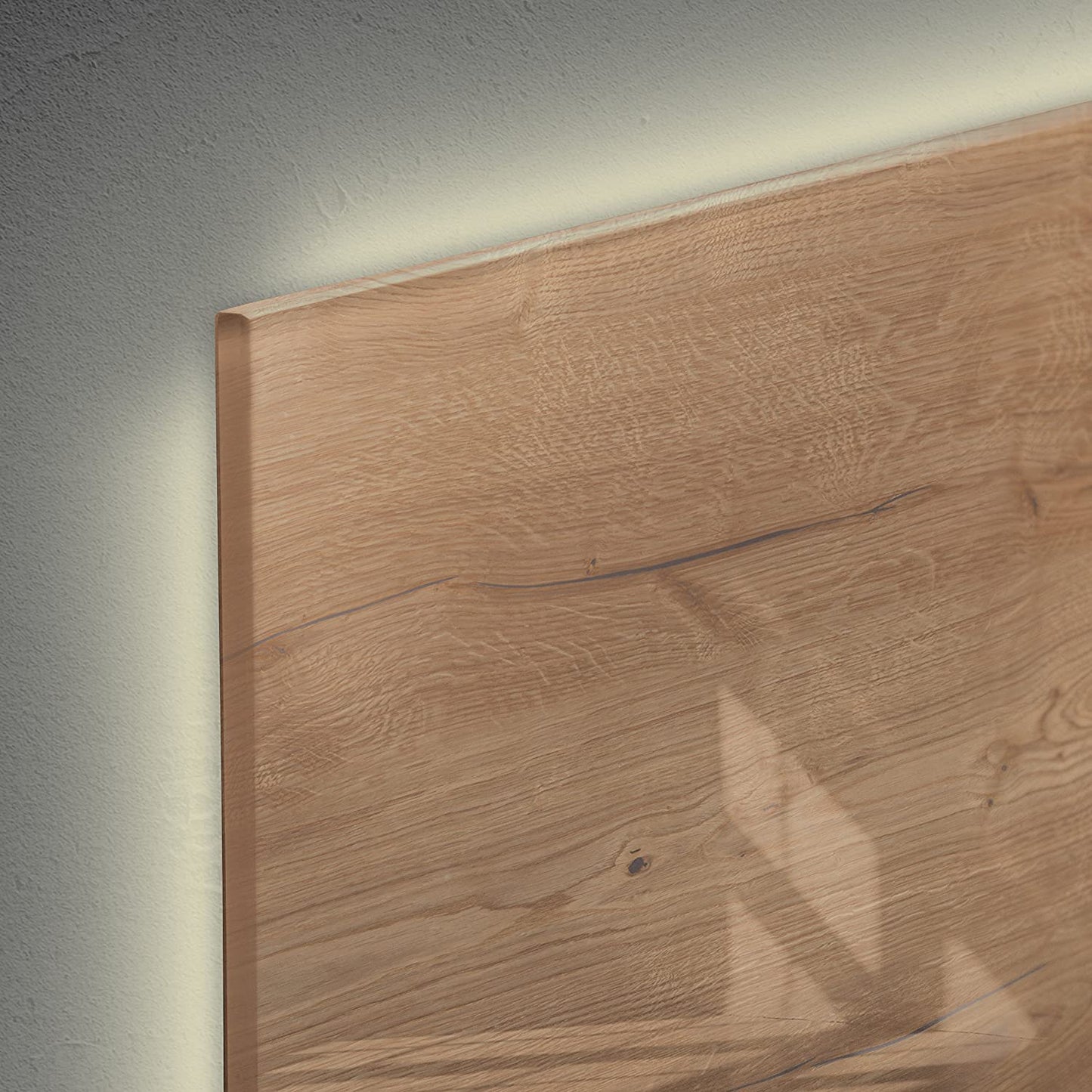 Sigel Glas Magnetboard LED Beleuchtung 91x46 cm Natural Wood Magnet Tafel Holz