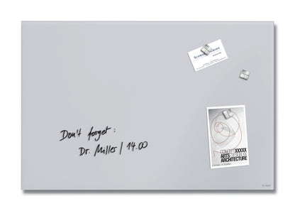 Sigel GL516 Glas Magnettafel Artverum 60x40 hellgrau Magnetboard BoardTafel Memo