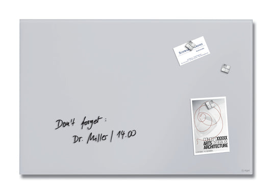 Sigel GL516 Glas Magnettafel Artverum 60x40 hellgrau Magnetboard BoardTafel Memo