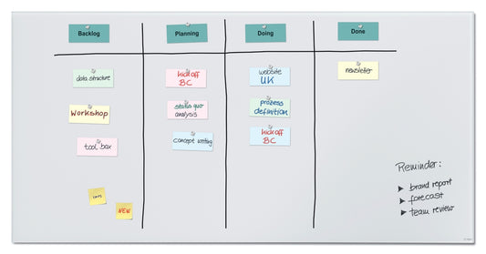 SIGEL GL525 Glas Whiteboard Artverum 200x100cm weiß matt Magnettafel