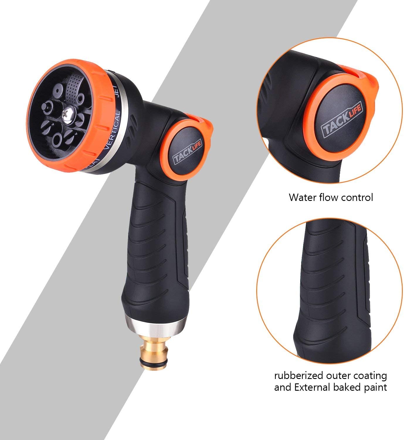 Premium 8in1 Garten Multibrause Handbrause Schlauchbrause Brause Gartenspritze