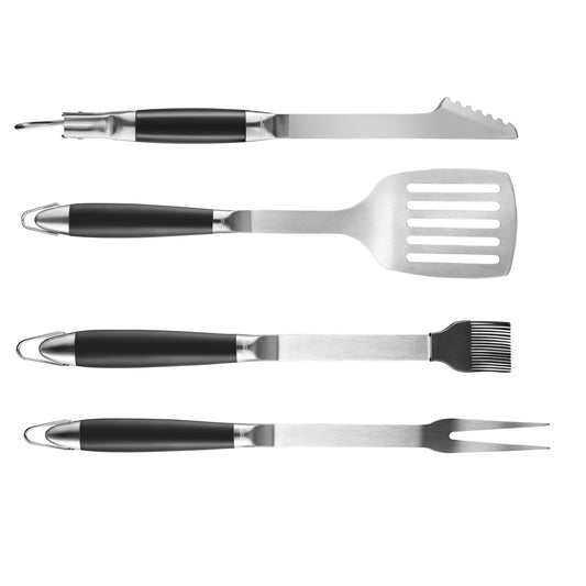 Westmark Grill Set 4tlg. Grillzange Grillwender Grillpinsel Grillgabel Zange