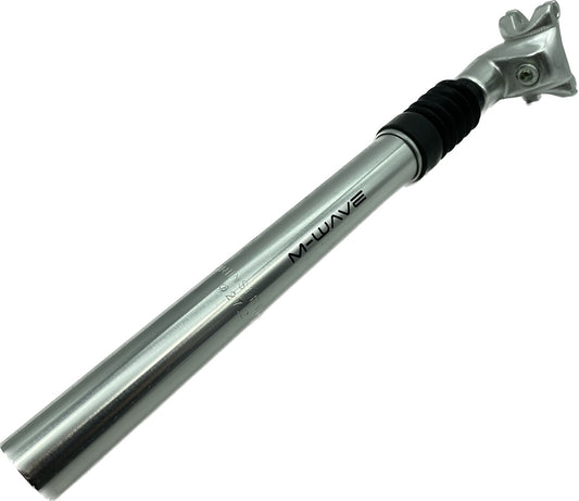 M-Wave gefederte Fahrrad Sattelstütze Alu Ø 25,4 - 28 Silber Sattelbefestigung