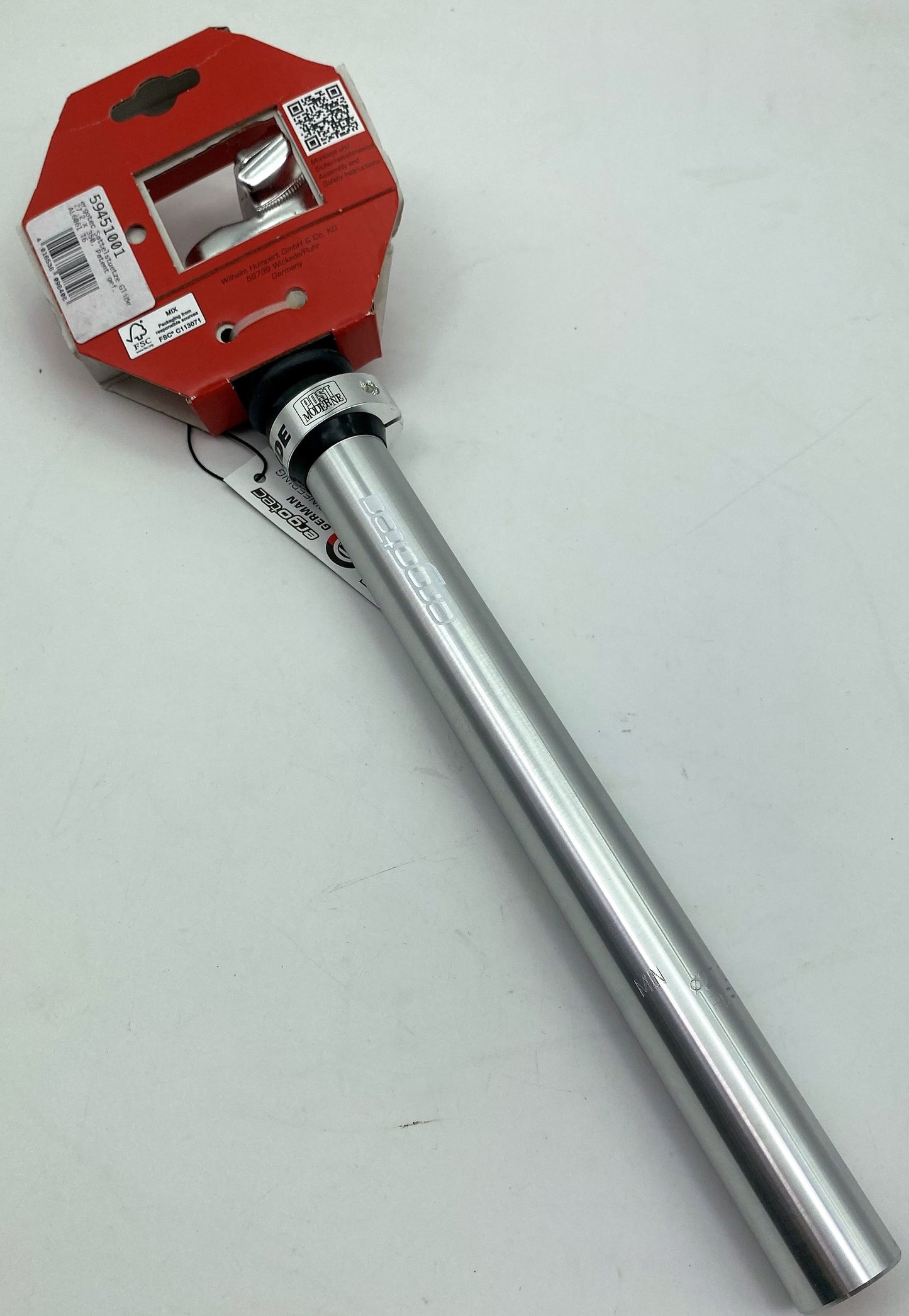 Federsattelstütze 120 Kg ERGOTEC GLIDE Sattelstütze gefedert Alu Ø 27,2 - 31,8