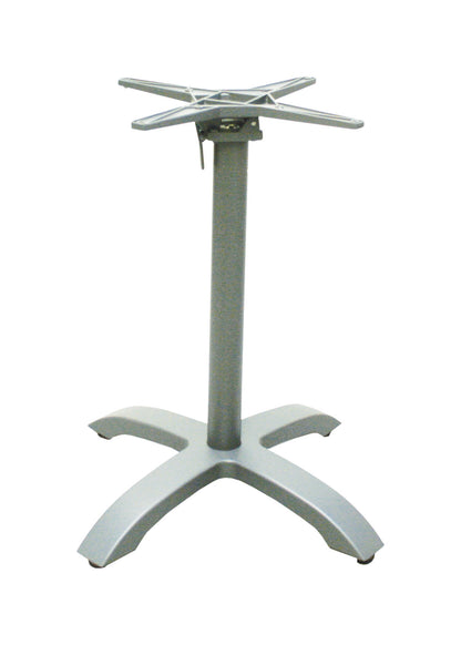 EASY 4 Tischgestell (Rohr/ Rund) silber Bistro Gastro Tisch Untergestell Gestell