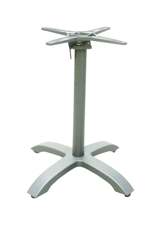 EASY 4 Tischgestell (Rohr/ Rund) silber Bistro Gastro Tisch Untergestell Gestell