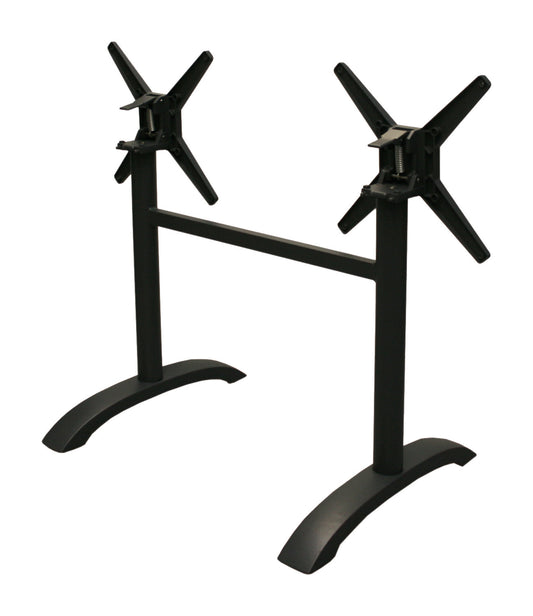 EASY 2+2 Tischgestell (Rohr/ Rund) schwarz Bistro Gastro Tisch Beine Gestell