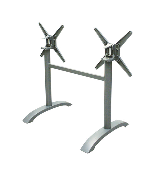 EASY 2+2 Tischgestell (Rohr/ Rund) silber Bistro Gastro Tisch Beine Gestell