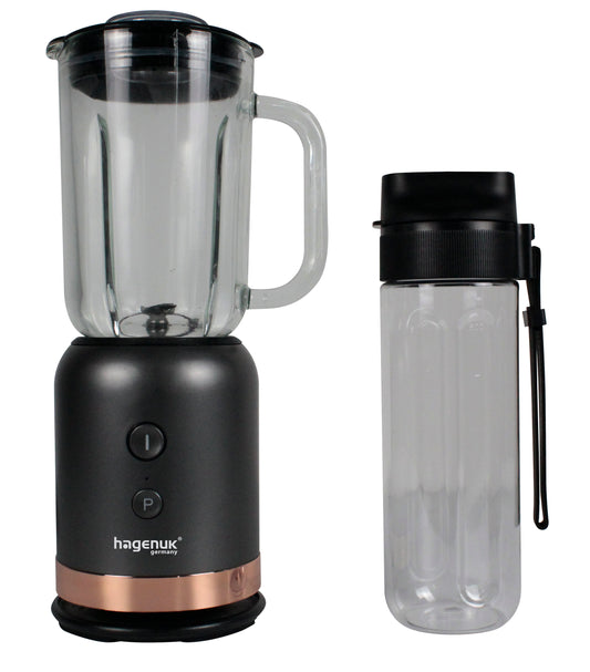 Hagenuk 2in1 Glasmixer to go 0,6L Zerkleinerer Standmixer Mixen Smoothie Maker