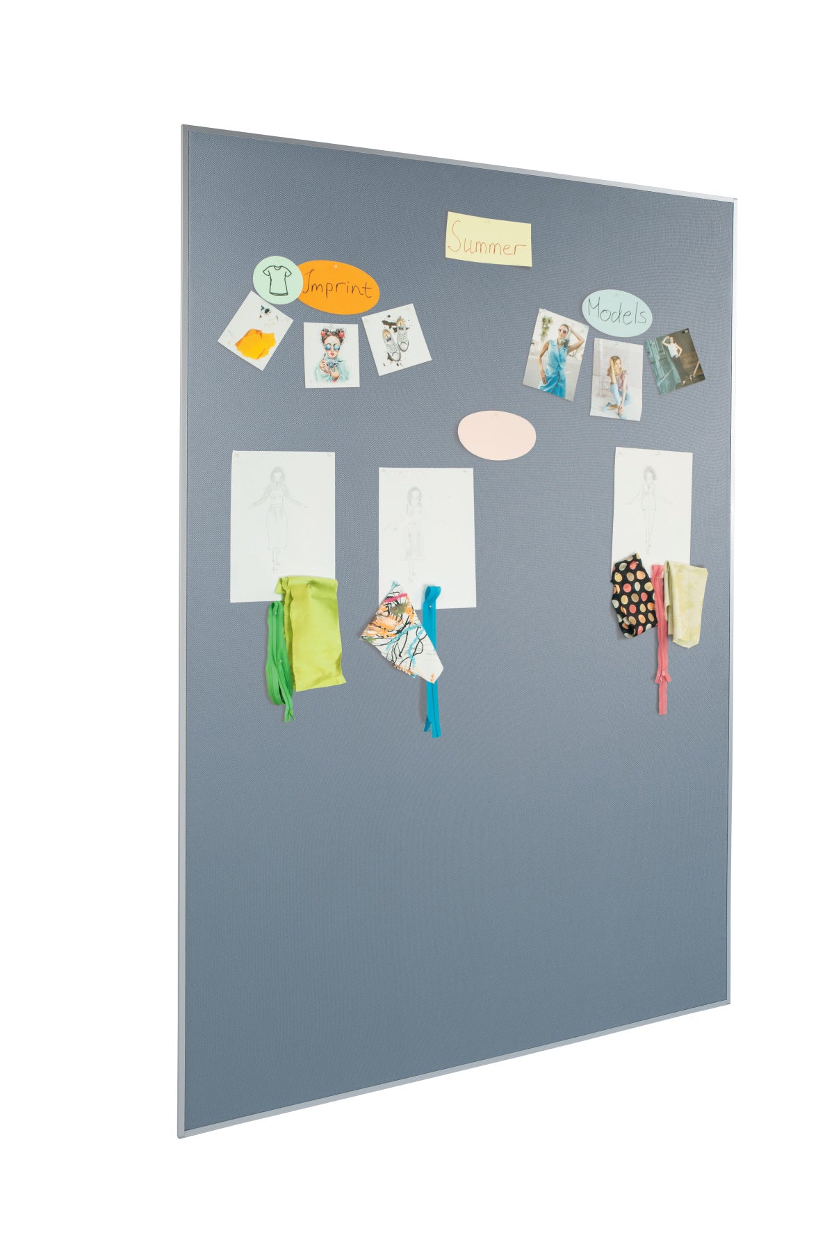 Sigel MU011 Agiles Pinboard meet up grau 120x180 cm Pinnwand Moderationstafel