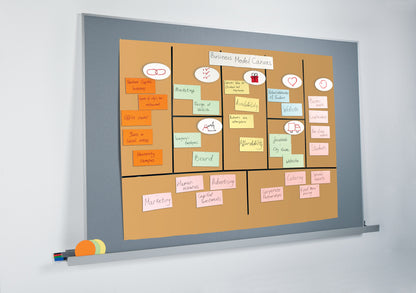 Sigel MU011 Agiles Pinboard meet up grau 120x180 cm Pinnwand Moderationstafel